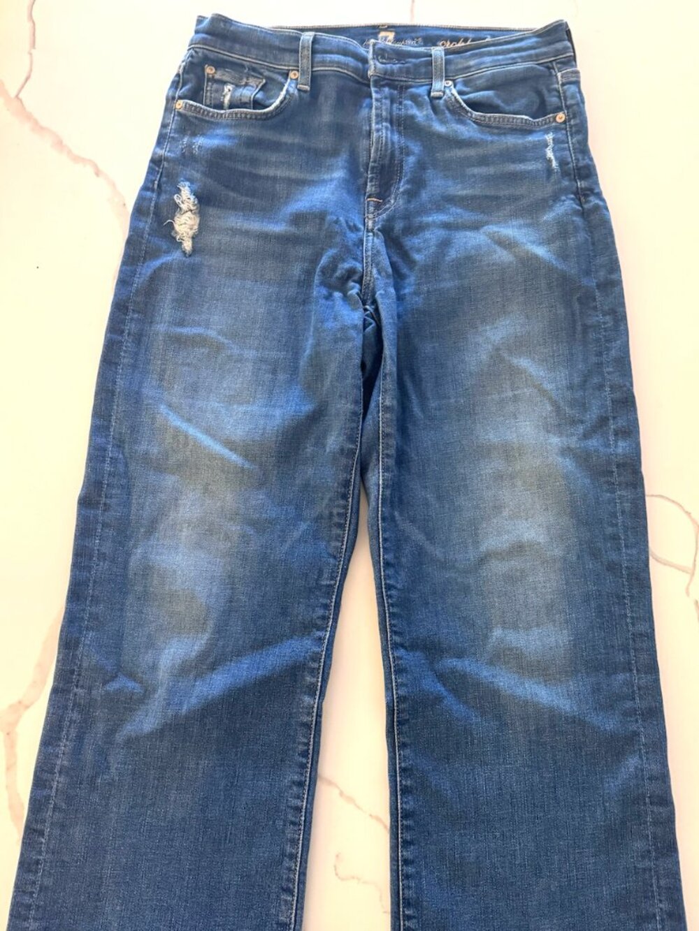 7 For all Mankind Cropped Alexa Denim Size 30